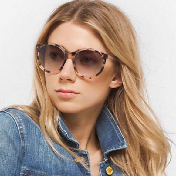 Michael Kors Island Tropics Sunglasses – Pink Tortoise / Brown-Peach Lens - Picture 1 of 6